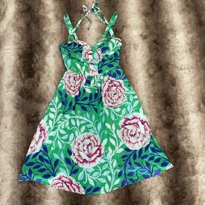 Moulinette Soeurs Anthropologie Silk Halter Dress sz 4 EUC